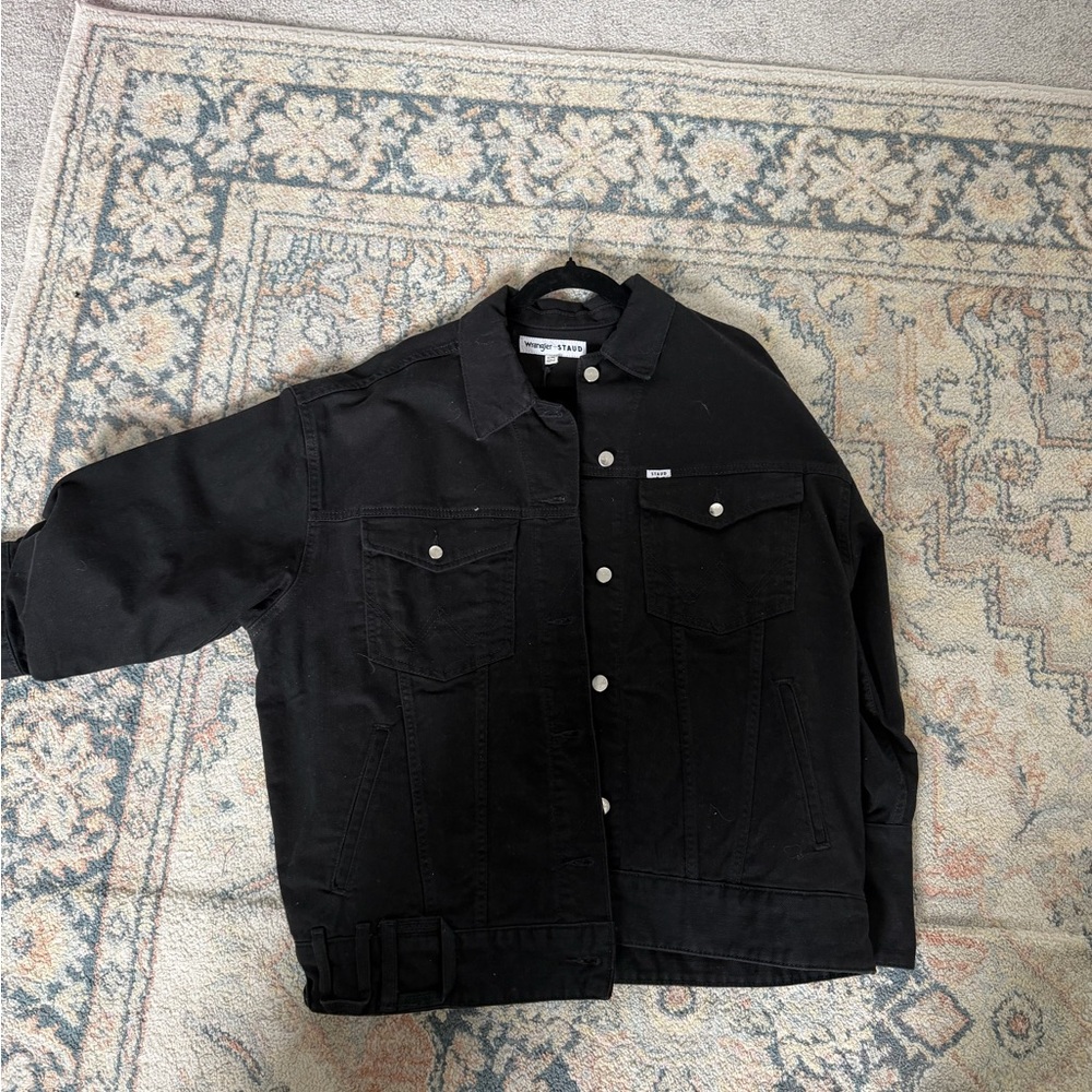 Staud x Wrangler Black Denim Jacket